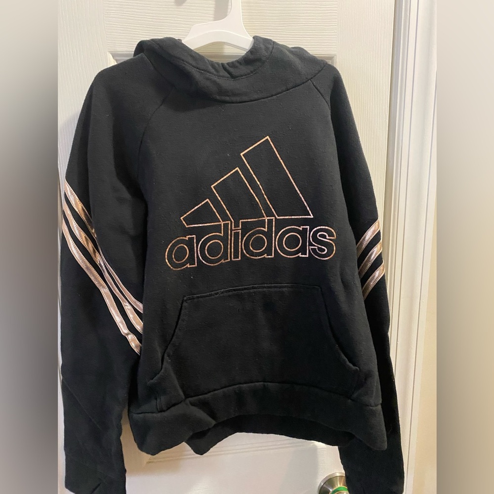 Adidas Black and Gold Hoodie